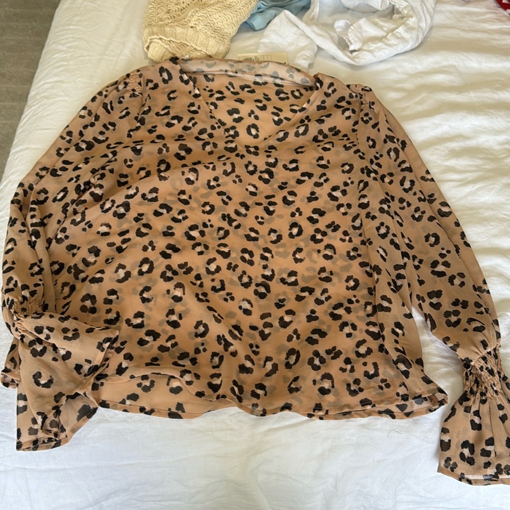 A new day leopard blouse